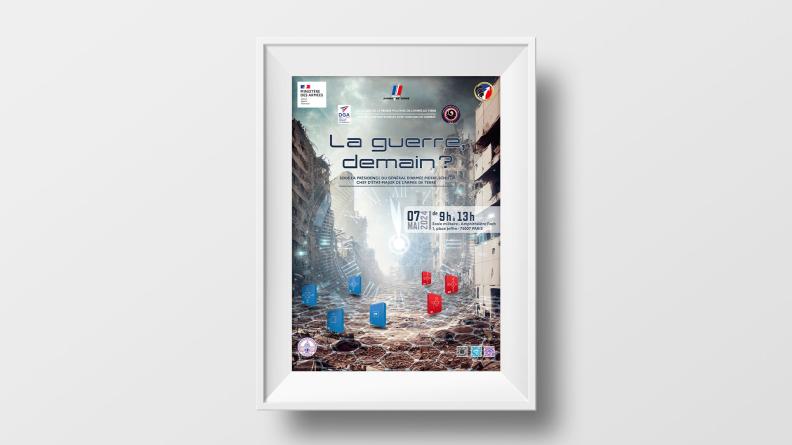 La guerre, demain ? Affiche colloque 2024. 
