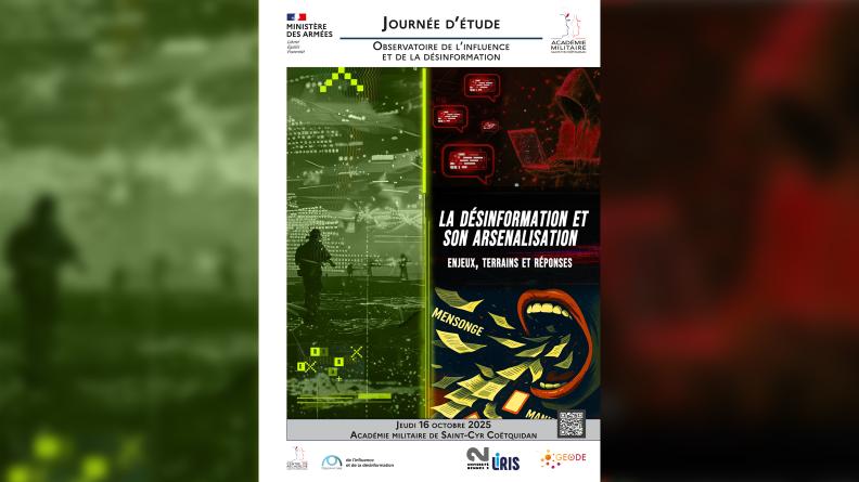 Visuel de la journée d'étude "La désinformation et son arsenalisation : enjeux, terrains et réponses