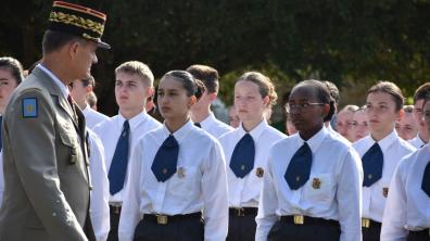 Le Général Gout à une cérémonie des lycées militaires